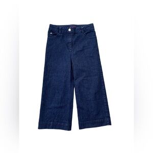 Jacadi Size 8 Years Dark Wash Wide Leg Denim Jeans